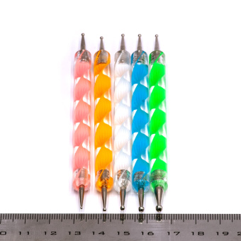 MiniWarPaint Набор шариковых аппликаторов (дотс) с пластиковой ручкой, 5 шт.