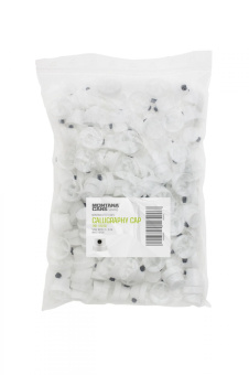 Кэп Montana Calligraphy Cap, белый с выпуклой черной вставкой, 1,5-8,0 см (уп. 50 шт.)