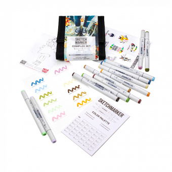 Набор маркеров Sketchmarker 12 Complex Set (12 шт. + сумка-органайзер)