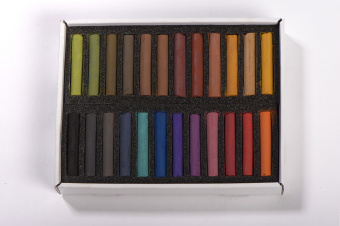 Набор сухой пастели Blockx, 24 цв., "Темные оттенки"