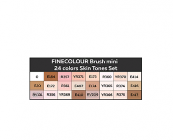 Набор Finecolour mini Brush 24 цвета Skin Set