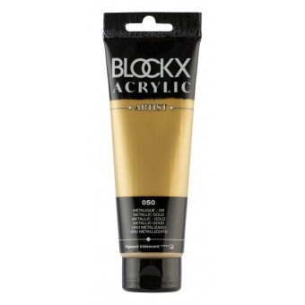 Золото металлик, краска акриловая Blockx Artist, 120 мл