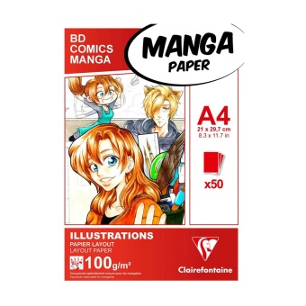 Clairefontaine Блок бумаги MANGA А4, 50 л, 100 г