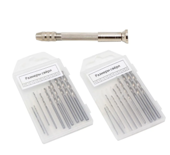 Stuff-Pro Модельная дрель с набором сверл для миниатюр в пенале