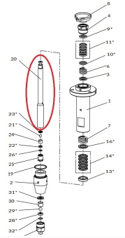 Iwata 94944750 Всасывающая штанга для насоса iCon