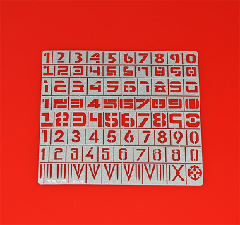 JAS 3810 Трафарет цифры 80 символов