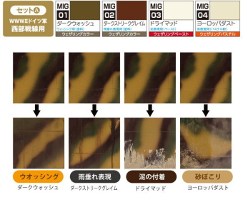 Mr. Hobby набор красок WY01-2600 WWII Western Front - Yakumo Color Set A