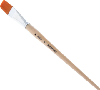 Кисть Альбатрос серии Хобби, из упругой синтетики, плоская №24