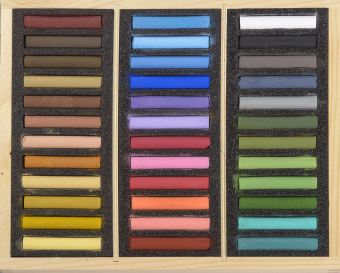 Набор сухой пастели Blockx 36 цв., в деревянном ящике, "Ассорти"