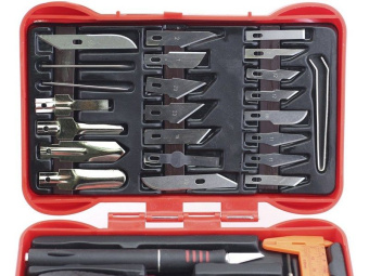 JAS 4009 Набор ножей с цанговым зажимом (алюминий), 33 предмета