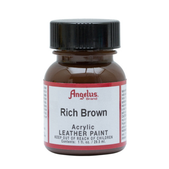 Краска для кожи и ткани Angelus Leather Acrylic Paint 181 Rich brown, 29,5 мл