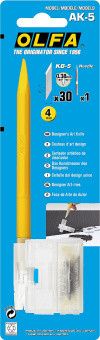 OLFA OL-AK-5 Нож перовой дизайнерский для точных работ, 4 мм, 30 лезвий