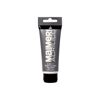 Краска акриловая Maimeri Acrilico Zinc White (Цинк белый), 200 мл