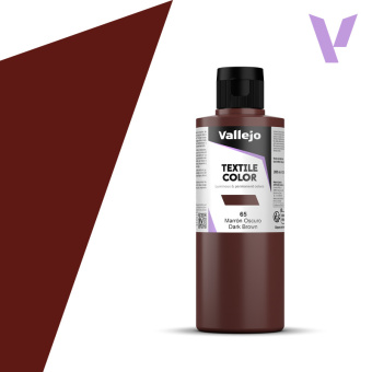 Краска Vallejo 41065 для ткани, цвет темно-коричневый (Dark Brown), 200 мл