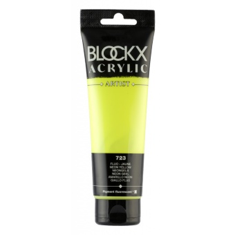 Желтый флуо, краска акриловая Blockx Artist, 250 мл