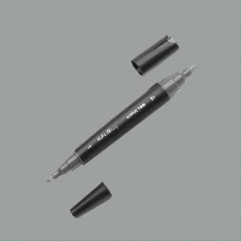 Маркер двусторонний акриловый Fat&Skinny FSTA-21 grey