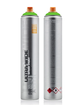 Аэрозольная краска Montana Ultra Wide Power Green/ энергетик зеленый, 750 мл