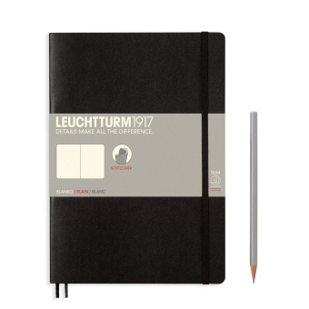 Leuchtturm1917 Блокнот нелинованный Classic B5, 123 пронумерованных страниц, мягкая обложка, цвет черный