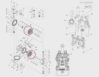 Iwata 94932301 Комплект диафрагм для DDP120B