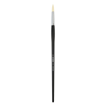 Кисть для акрила Sketchmarker 351 №8, жесткая синтетика, круглая, ручка длинная