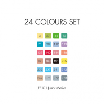 Набор маркеров Finecolour Junior 24 шт.