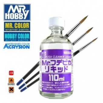 Mr. Hobby Очиститель для кистей Mr. Brush Cleaner Liquid, 110 мл