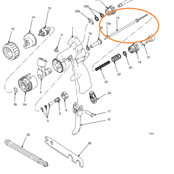 Graco 239645 Игла в сборе для к/р 239542, 239710