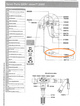 SATA 13854 Демпфер подачи воздуха для респираторов