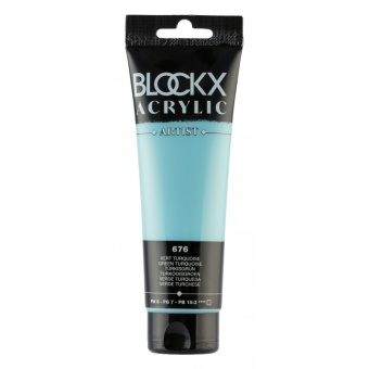 Зелено-бирюзовый, краска акриловая Blockx Artist, 120 мл