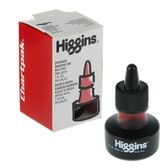 Чернила Higgins Brick Red «Dye-Based» 29,6 мл, кирпично-красные, неводостойкие