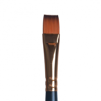 Roubloff Кисть серии 1S25 №14 синтетика под колонок, короткая ручка, плоская