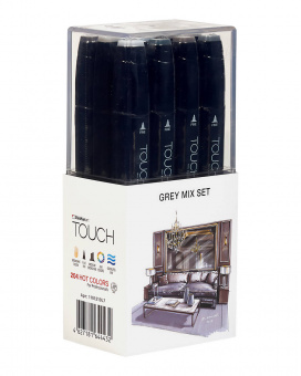 Набор маркеров Touch Twin 12 шт., серый микс