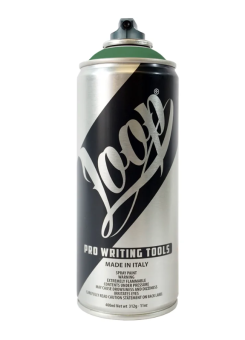 Аэрозольная краска LOOP LP-393 TRANSPARENT GREEN/ транспарентный зеленый, 400 мл