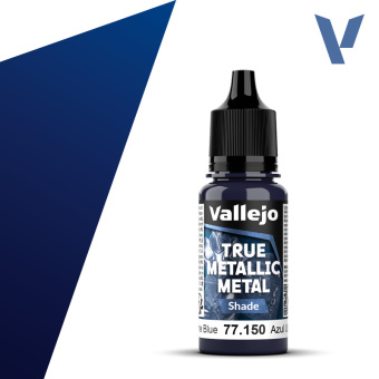 77150 Краска Vallejo True Metallic Metal - Ultramarine Blue (ультрамариновый синий), 18 мл