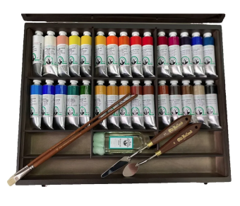 Набор масляных красок Old Holland, 30 туб по 40 мл в деревянном ящике