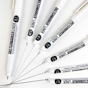 Линер Sketchmarker Liner 0,1 мм, цвет черный
