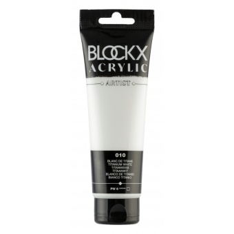 Белила титановые, краска акриловая Blockx Artist, 120 мл