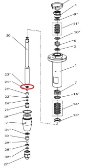 Iwata 04944770 Уплотнение держателя клапана для насоса iCon