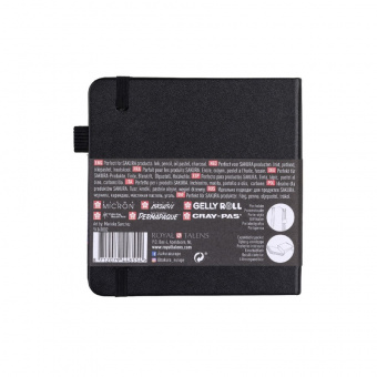 Sakura Скетчбук 12x12 см, 140 г/м2, 80 листов, твердая обложка, черные листы