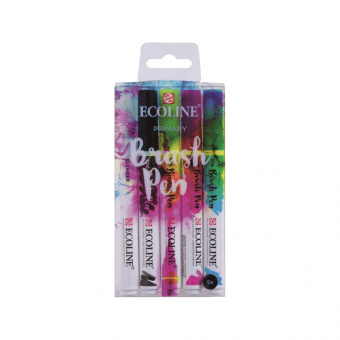 Набор акварельных маркеров Ecoline Brush Pen Основные 5 шт. в пластиковой упаковке
