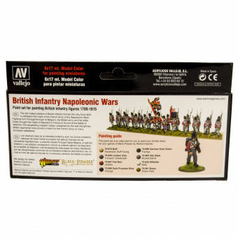 70163 Набор красок Vallejo British Infantry Napoleonic Wars (8 цветов)