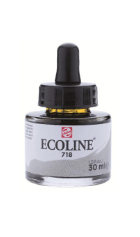 Акварель жидкая Ecoline банка 30 мл №718 Warm grey (Серый теплый)