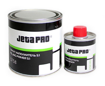JETA PRO 5758 Грунт-наполнитель + отвердитель, цвет белый, 0,5 + 0,1 л