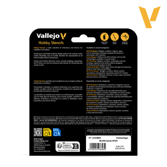 Трафарет Vallejo ST-CAM003 Giraffe Camo WWII