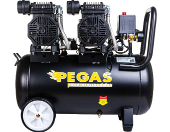 Бесшумный компрессор Pegas Pneumatic PG-2800*2 безмасляный