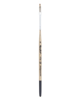 Кисть-шлейф Roubloff серии 1TT4 №4, синтетика, имитация мангуста, короткая ручка