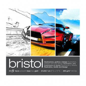 Fabriano Альбом для графики Bristol, 250 г/м2, 21x29.7 см, 20 листов, склейка