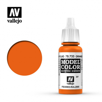 207. 70733 Краска Vallejo Model Color Fluorescent Orange (Флуоресцентный оранжевый)
