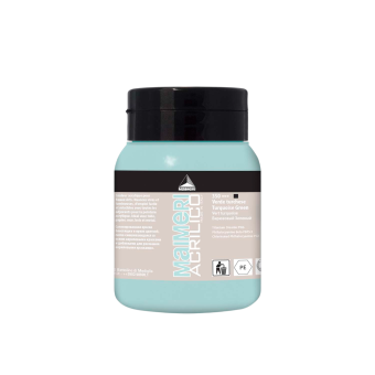 Краска акриловая Maimeri Acrilico Turquoise Green (Бирюзово-зеленый), 500 мл