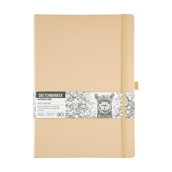 Sketchmarker Скетчбук 140 г/кв.м, (А4) 210х297 мм, 80 листов, благородный бежевый